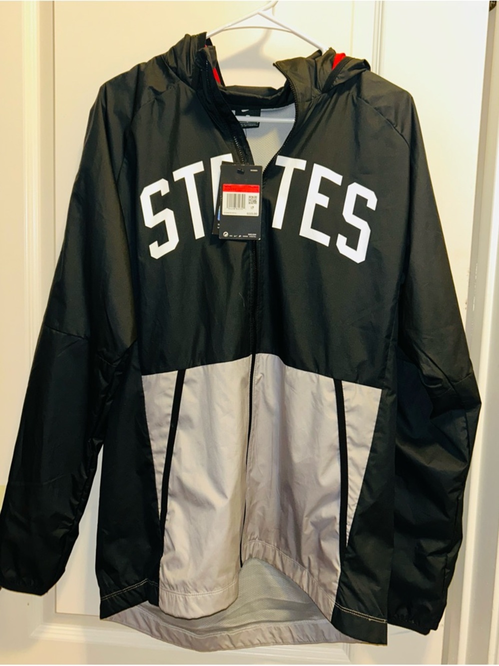 Nike USA Black Full Zip Windbreaker Jacket With Hood